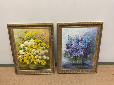 Lot 215 - JOAN CAWLEY (1925-2015); two oils on canvas,...