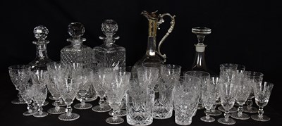 Lot 1597 - A collection of cut and other glassware,...