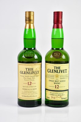 Lot 2760 - WHISKY; two bottles of The Glenlivet Single...