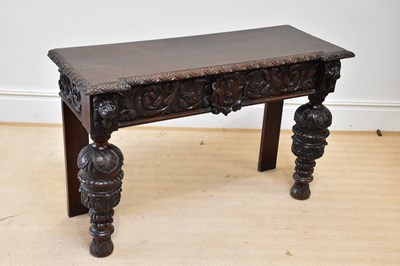 Lot 181 - A 19th century Flemish style carved oak side...