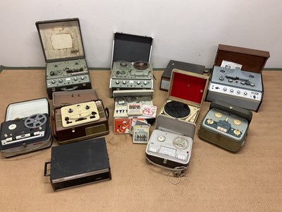 Lot 147 - A collection of reel to reel equipment, by...