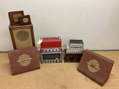 Lot 155 - Vintage speakers and amps including a Pan P.A...