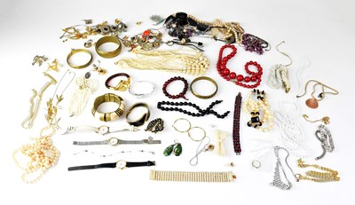 Lot 1153 - A quantity of costume jewellery, to include...