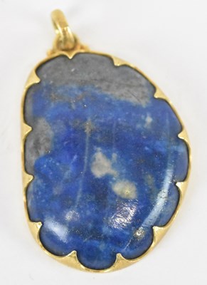 Lot 1249 - BUCCELLATI; an 18ct yellow gold mounted lapis...