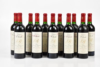 Lot 2815 - RED WINE; eleven bottles of Chateau Clarke...
