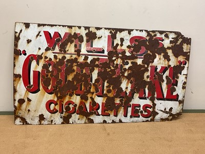 Lot 124 - A Wills's Gold Flake Cigarette enamelled sign...