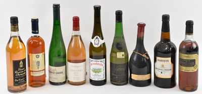 Lot 179 - MIXED ALCOHOL; nine bottles of assorted wines...