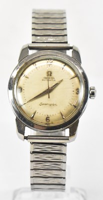 Lot 1445 - OMEGA; a 1950s gentleman's Seamaster automatic...