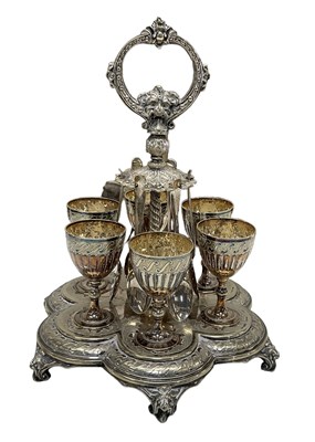 Lot 1091 - A late 19th century silver plated egg cup...