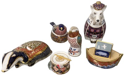 Lot 595 - ROYAL CROWN DERBY; a collection of three...