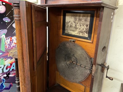 Lot 498 - A late 19th century walnut cased polyphon for...