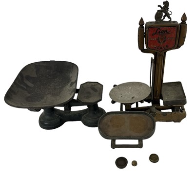 Lot 295 - A pair of Lion Quick Action balance scales,...