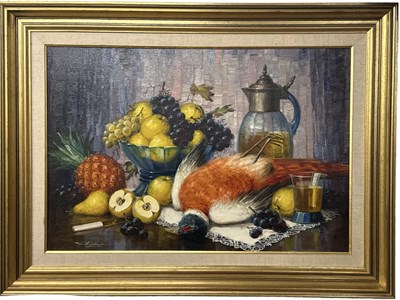 Lot 184 - W LUDWIG; 20th century oil on canvas, still...