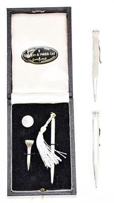 Lot 2490 - ROSE & SON; a modern hallmarked silver golf...