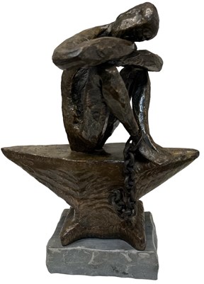 Lot 688 - A 20th century contemporary bronze sculpture...