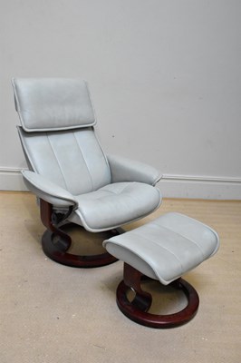 Lot 1152A - EKORNES; a leather Stressless recliner and...