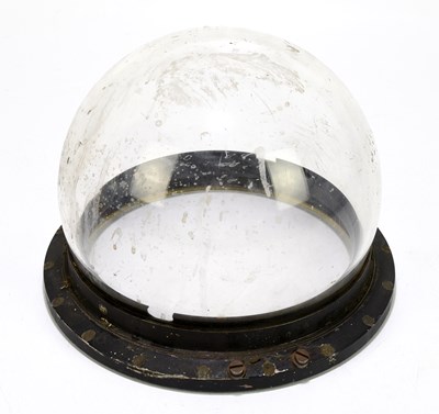 Lot 436 - A patinated metal and glass compass dome,...