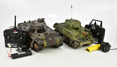 Lot 237 - HENG LONG; a Sherman radio controlled tank,...