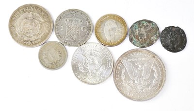 Lot 975 - A collection of silver coinage, to include an...