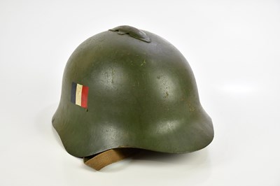 Lot 1195 - An early WWII Russian M36 helmet with later...