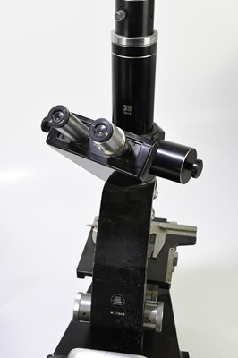 Lot 145 - An electric binocular microscope initialled GS...