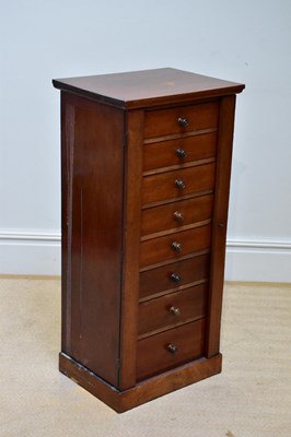 Lot 1187 - A Victorian mahogany eight drawer Wellington...