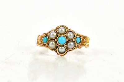 Lot 185 - A late Victorian 15ct gold seed pearl and...