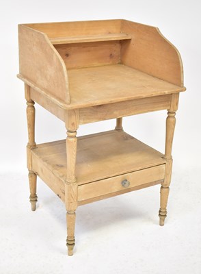 Lot 43 - A late 19th/early 20th century pine washstand...