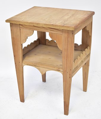 Lot 24 - An early 20th century pine square top...