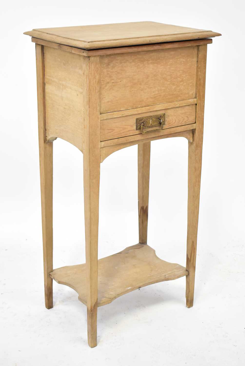 Lot 25 - An early 20th century pine sewing box with...