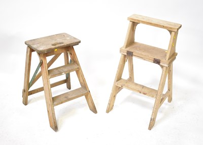 Lot 66 - A pair of steps with carry handle cut-out,...