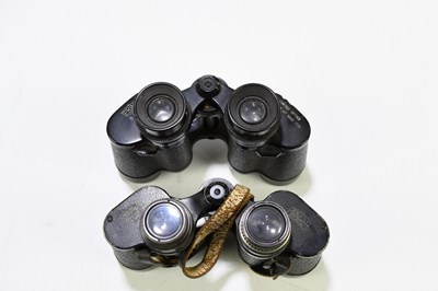 Lot 86 - A pair of French lacquered brass binoculars...