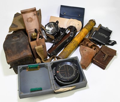 Lot 434 - An assortment of military instruments, empty...