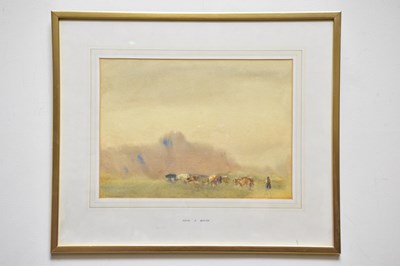 Lot 753 - DAVID A BAXTER (1876-1954); watercolour, rural...