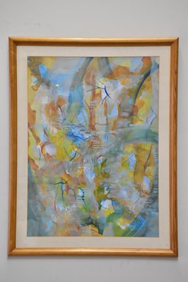 Lot 825 - LIZ WELSBY; watercolour, abstract composition,...