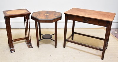 Lot 1214 - A reproduction nest of three occasional tables...