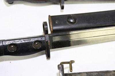 Lot 458 - A collection of seven bayonets, to include a...