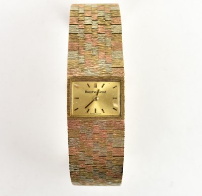 Lot 1187 - BUECHE-GIROD; a ladies' 9ct three-colour gold...