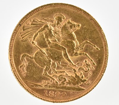Lot 967 - A Victorian full sovereign 1899, old head,...