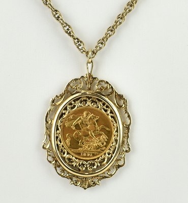 Lot 1092 - A Victorian full sovereign 1891, Jubilee head,...