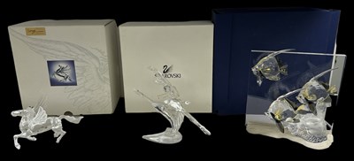 Lot 673 - SWAROVSKI; a boxed crystal glass model,...