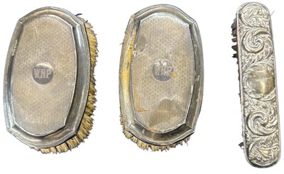 Lot 1180 - A pair of George V hallmarked silver dressing...