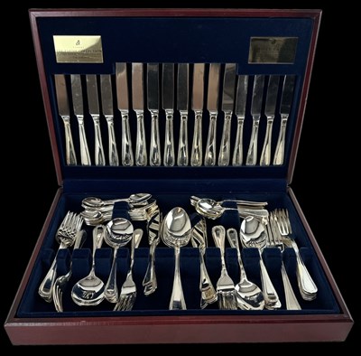 Lot 1092 - A cased Viners silver plated canteen of cutlery.