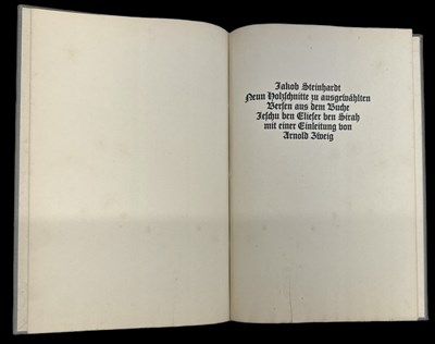 Lot 227 - JAKOB STEINHARDT; a copy of 'Neun Holzschnitte'...