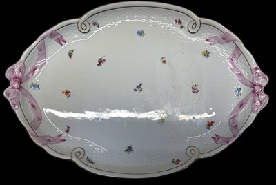 Lot 607 - HEREND; a large hand painted floral decorated...