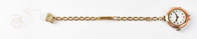 Lot 1208 - ROLEX; a ladies' 9ct gold wristwatch, in a 9ct...