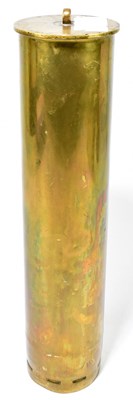 Lot 196 - A large brass shell case