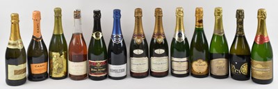 Lot 177 - CHAMPAGNE; thirteen bottles including two...