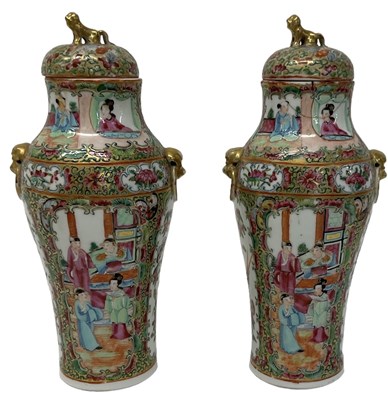 Lot 1014 - A pair of 19th century Chinese Canton Famille...