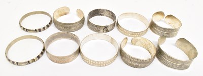 Lot 1125 - A group of four 925 hallmarked silver bangles...